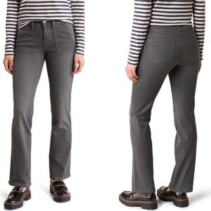 NWT NYDJ Womens Marilyn Straight Jeans 10 Grey Utility Beatrix High Waisted
